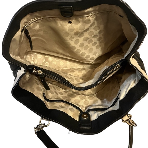 Kate Spade NY Hancock Maryanne Purse Handbag Briefcase Retired Black & Cream - Picture 4 of 8